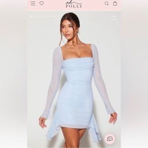 Oh Polly homecoming dress long sleeve embellished